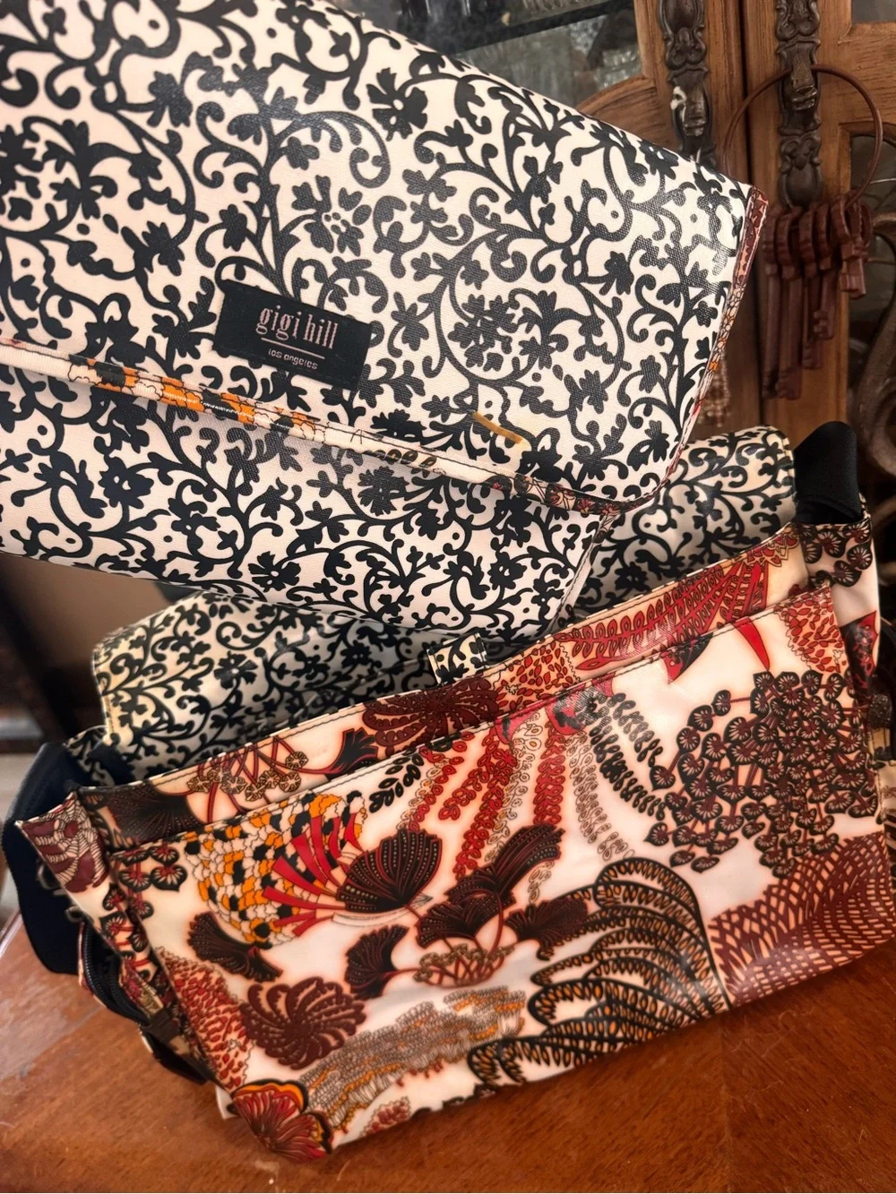 gigi hill Floral Baby Bag in Red Multi